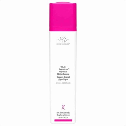 Drunk Elephant T.L.C. Framboos Glycolic Night Serum - Skin Care Brightening Night Serum. Repackaging (30 mL / 1 Fl Oz)