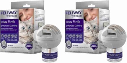 FELIWAY Optimum Cat, Enhanced Calming Pheromone Diffuser, 30 Day Starter Kit (48 mL), Translucent