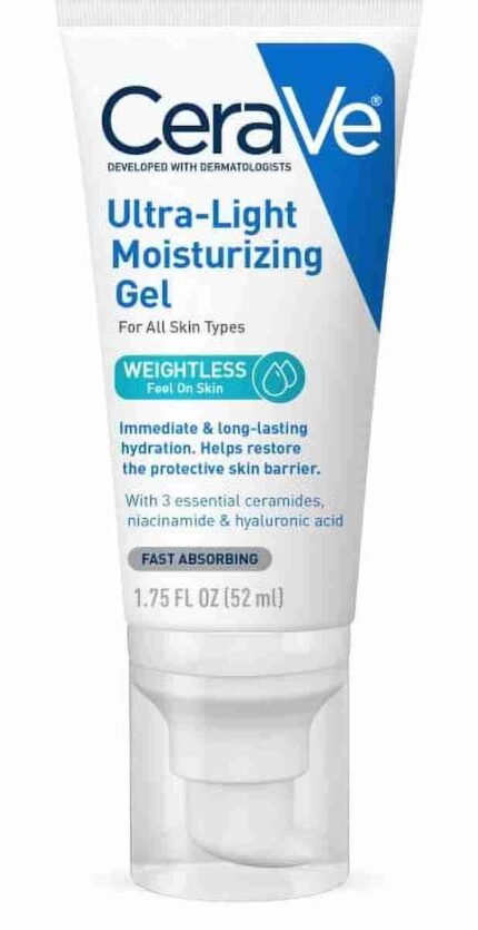 CeraVe Ultra-Light Gel Face Moisturizer with Hyaluronic Acid & Niacinamide All Skin Types 1.75 fl oz